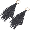 2Pcs PU Leather Tassel Pendant Keychains FIND-CL0002-41D-1