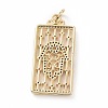 Brass Micro Pave Colorful Cubic Zirconia Pendants KK-E068-VF024-2