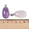 Natural Amethyst Tumbled Stone Pendants GG-K002-06M-3