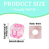 50Pcs Acrylic European Beads MACR-TADJ0001-13U-5