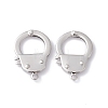 Tarnish Resistant 304 Stainless Steel Handcuff Clasps X-STAS-D009-02-2