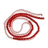 Transparent Gradient Color Glass Beads Strands LS-GLAA-H021-01A-37-4