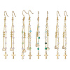 Cross 304 Stainless Steel Dangle Earrings EJEW-JE06779-3