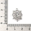 Brass Pave Clear Cubic Zirconia Connector Charms KK-G503-29P-3