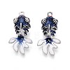 Brass Enamel Pendants KK-T071-27P-03-1