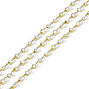 Ion Plating(IP) 304 Stainless Steel Dapped Chains AJEW-Q150-09G-07-1