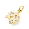 Rack Plating Brass Micro Pave Cubic Zirconia Charms KK-S396-46G-2