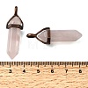 Natural Rose Quartz Pendants G-H360-01R-11-3