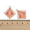 Rack Plating Alloy Enamel Pendants FIND-I038-04E-3