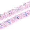Baking Paint Electroplate Transparent Glass Beads Strands EGLA-N020-04E-1