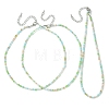 Faceted Rondelle Glass Beaded Necklace for Women NJEW-M208-01C-2