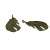 Tibetan Style Alloy Feather Large Pendants TIBEP-K1720-AB-NR-1