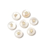 Natural Freshwater Shell Flat Round Beads SHEL-C009-01A-1