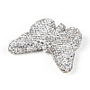 Butterfly Shaped Handmade Polymer Clay Rhinestone Beads CLAY-T023-23C-2