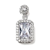 Brass Pave Cubic Zirconia Pendants KK-N290-34P-03-1