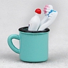 Alloy Toothbrush Toothpaste Set Miniature Ornaments PW-WG092FD-07-1