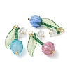 Acrylic and Handmade Lampwork Beads Pendants PALLOY-MZ01294-2