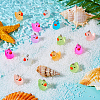 48Pcs 8 Colors Transparent Resin Pendants Colorful Night Glow Duck Pendant Creative Jewelry Accessories JX860A-7