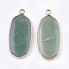 Natural Green Aventurine Pendants G-T112-23E-2