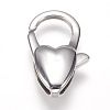 Tarnish Resistant 304 Stainless Steel Lobster Claw Clasps STAS-O114-058P-B-2