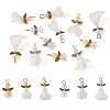  30Pcs 6 Styles Angel Frosted Acrylic Pendants FIND-TA0002-86-1