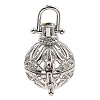 Rack Plating Brass Bead Cage Pendants LS-KK-D025-01A-P-1