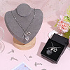 2Pcs 304 Stainless Steel Pendant Necklaces NJEW-DR00037-4