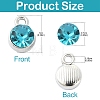 30Pcs 5 Colors Flat Round Alloy Charms RGLA-YW0002-06-3