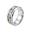 Non-Tarnish Bling Glitter 201 Stainless Steel Dragon Finger Ring for Women RJEW-N043-25P-1