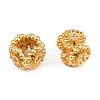 Brass Micro Pave Clear Cubic Zirconia Beads KK-Z162-18G-2