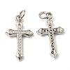 Brass Micro Pave Cubic Zirconia Pendants X-ZIRC-P060-21P-2