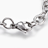 Tarnish Resistant 304 Stainless Steel Cable Chain Bracelets X-BJEW-P239-05-3