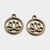 Tibetan Style Filigree Alloy Pendants TIBEP-5354-AB-FF-1