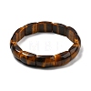 Natural Tiger Eye Bead Stretch Bracelets for Women Men BJEW-C097-02C-4