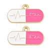 Medical Theme Alloy Enamel Pendants AL-CBA2919-03G-08B-1