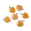 Natural Yellow Aventurine Pendants G-G956-B25-FF-2