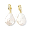 Natural Baroque Keshi Pearl Pendants PALLOY-JF05287-1