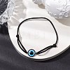 Blue Evil Eye Resin Link Bracelets for Women BJEW-JB10795-2