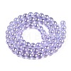 Electroplate Transparent Glass Beads Strands GLAA-T032-T6mm-AB01-3