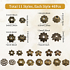 480Pcs 12 Styles Alloy & Brass Bead Cap Sets TIBE-SP0001-20-2