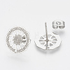 Non-Tarnish 304 Stainless Steel Stud Earring Findings LS-STAS-S079-37B-2