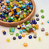 300Pcs 10 colors Handmade Millefiori Glass Beads LAMP-TA0002-05-15