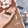 Olycraft 8Pcs 4 Colors Zinc Alloy Underwear Strap Buckles FIND-OC0003-08D-3