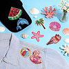 8Pcs 8 Styles Polyester Computerized Embroidery Patches PATC-PH0001-99-4