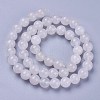 Natural White Jade Round Beads Strands G-N0120-03-8mm-3