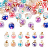 48Pcs 12 Styles Transparent Glass Globe Pendants GLAA-TA0001-30-2