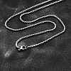 Tarnish Resistant 304 Stainless Steel Box Chain Necklaces NJEW-P244-01P-1