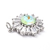 Brass Micro Pave Cubic Zirconia Pendants ZIRC-O044-21A-P-4