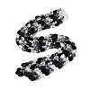 Electroplate Imitation Jade & Opaque & Transparent Glass Beads Strands EGLA-Q135-8x11MM-01E-2