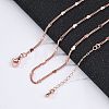 Brass Curb Chains Necklaces for Women NJEW-D302-07RG-1